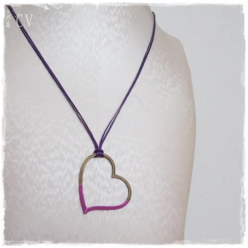 Purple Heart Layering Necklace