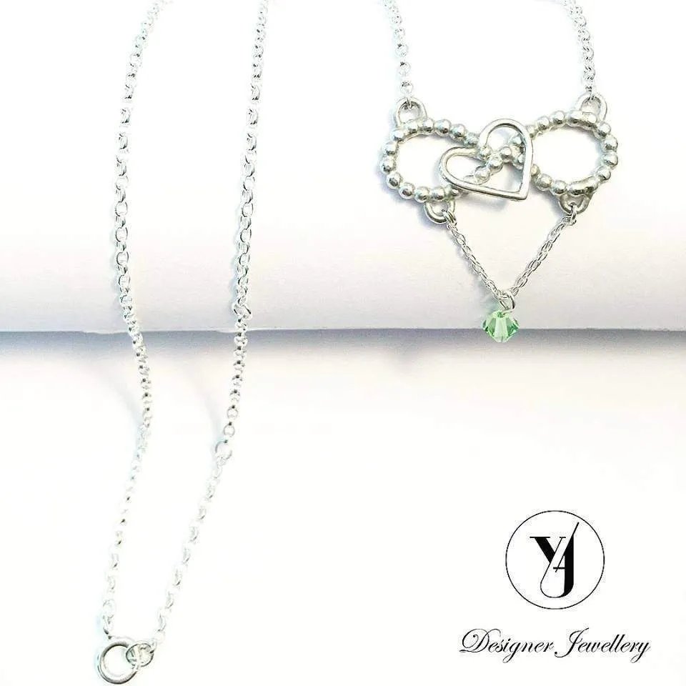 "Love You to Infinity" Birthstone Necklace