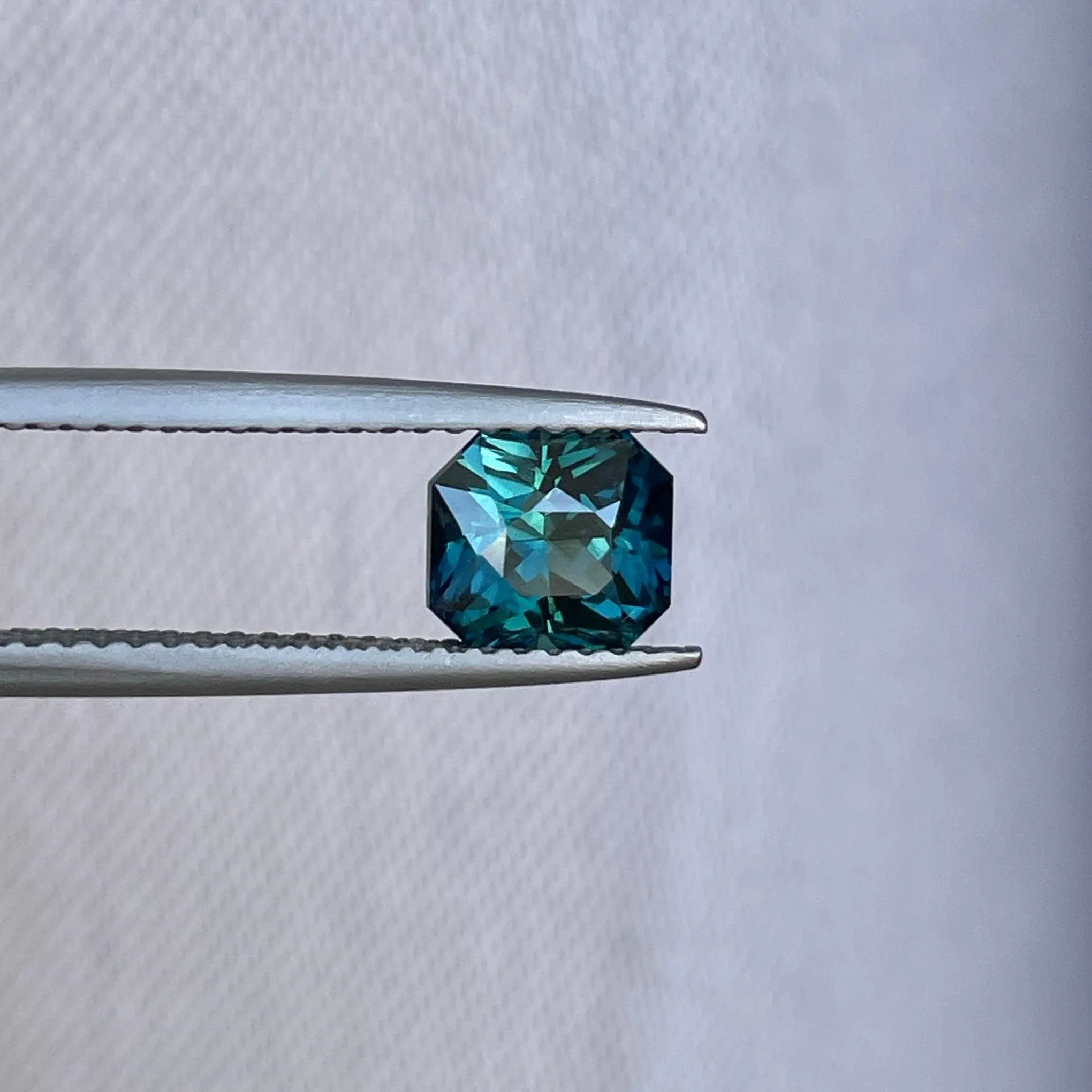 Radiant Cut Teal Sapphire Loose Gemstone 1.64 crt