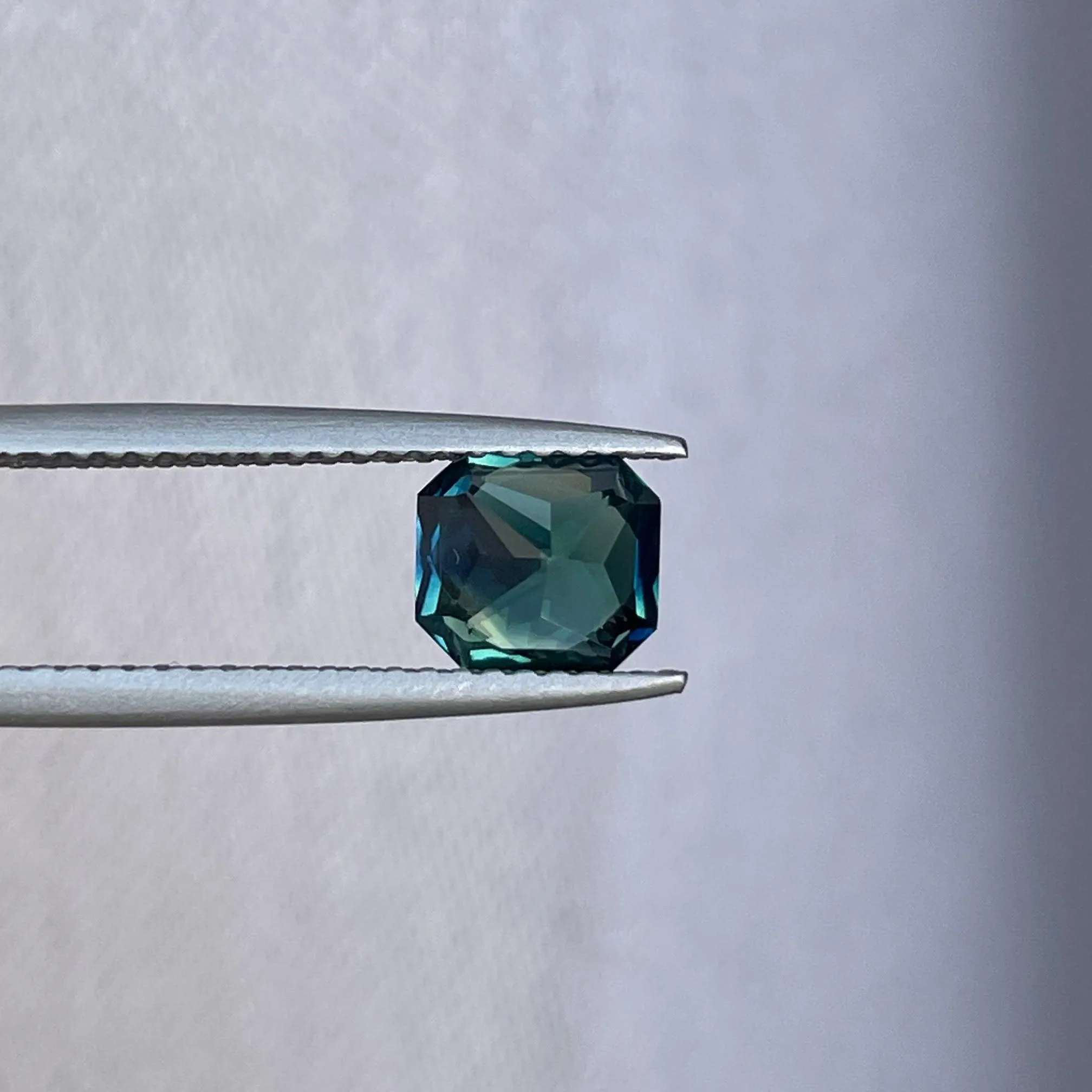 Radiant Cut Teal Sapphire Loose Gemstone 1.64 crt