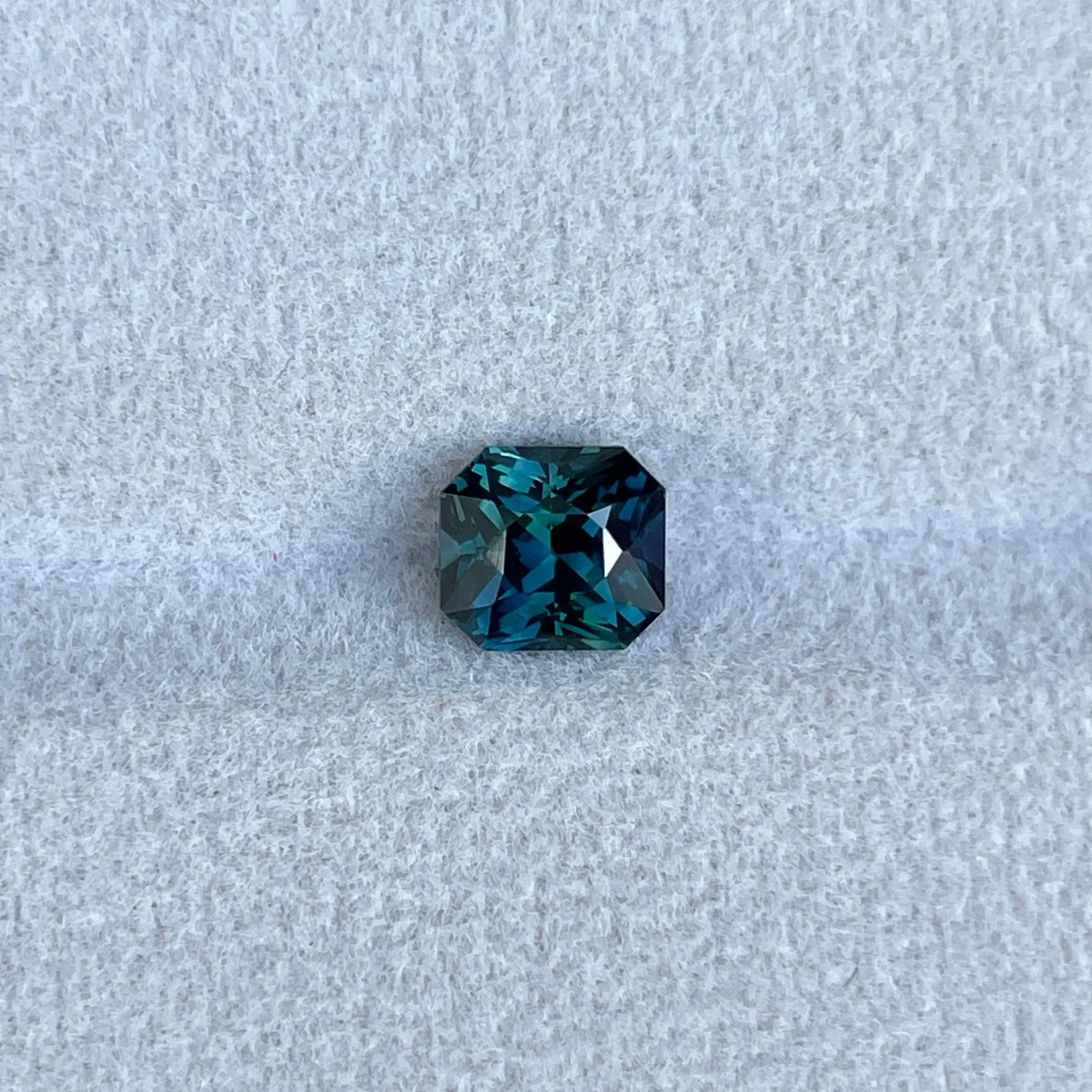 Radiant Cut Teal Sapphire Loose Gemstone 1.64 crt