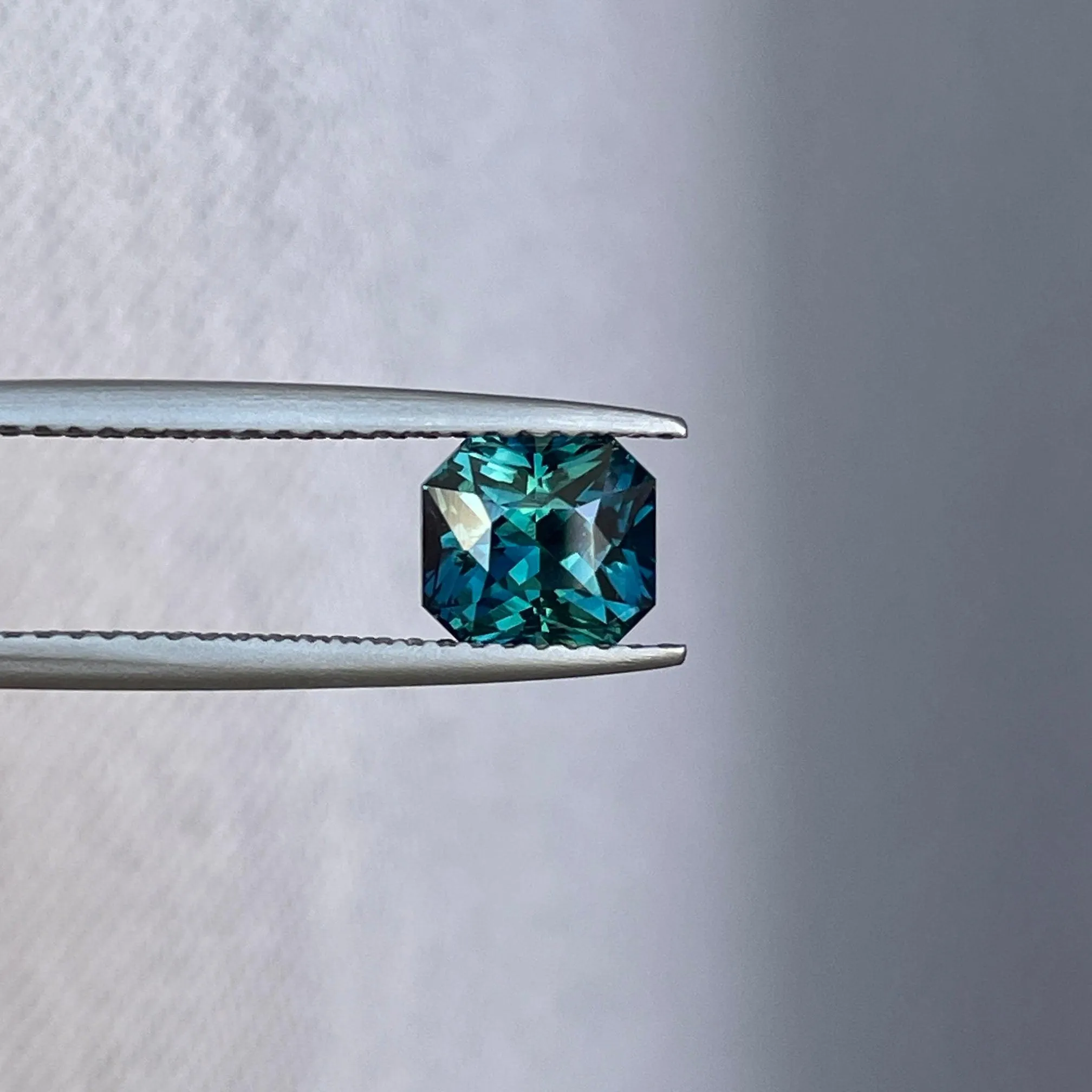 Radiant Cut Teal Sapphire Loose Gemstone 1.64 crt