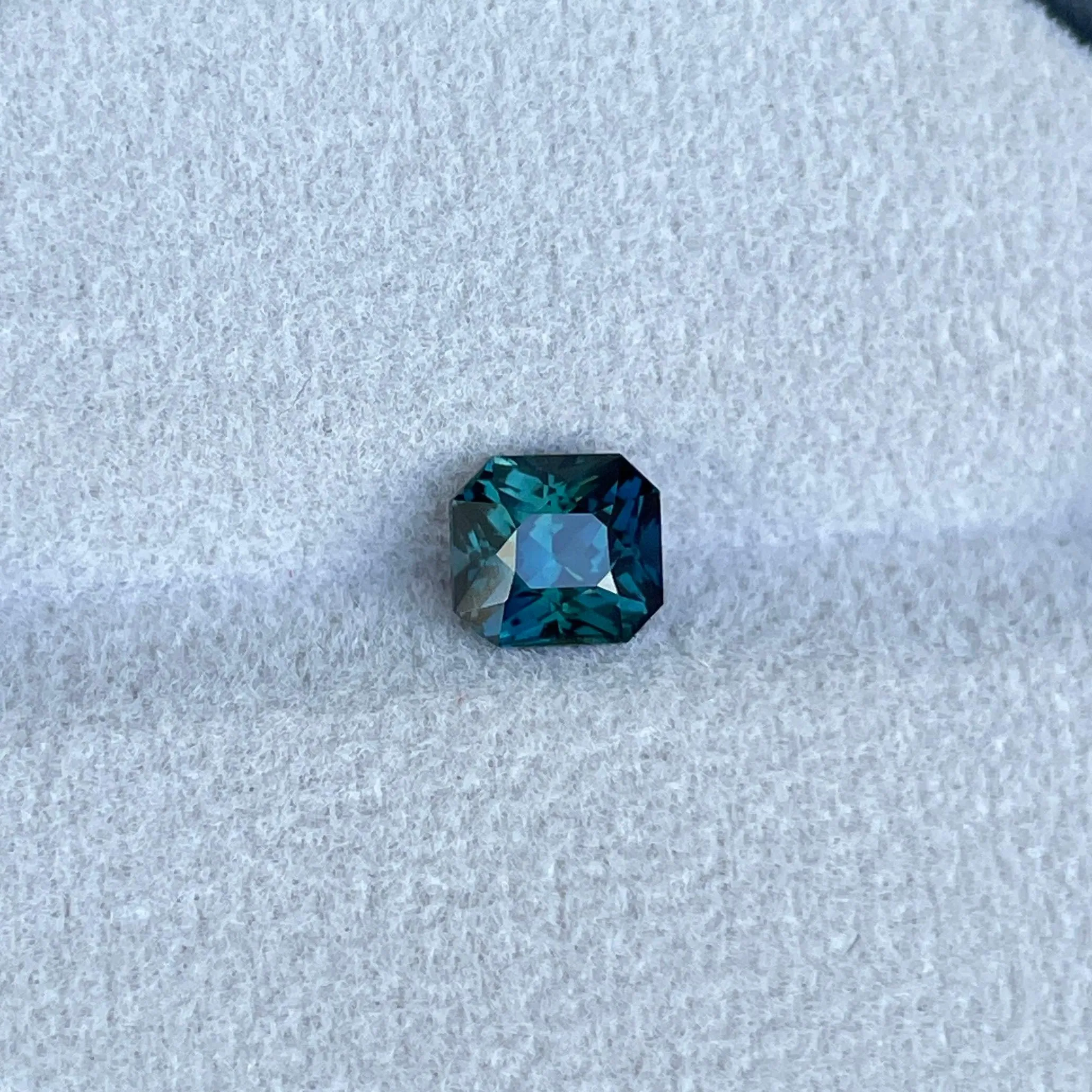 Radiant Cut Teal Sapphire Loose Gemstone 1.64 crt