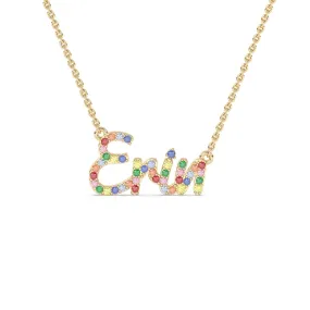 Rainbow Name Necklace