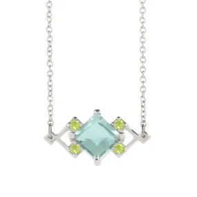 Reconceptions Petite Necklace - Rhodium - Blue