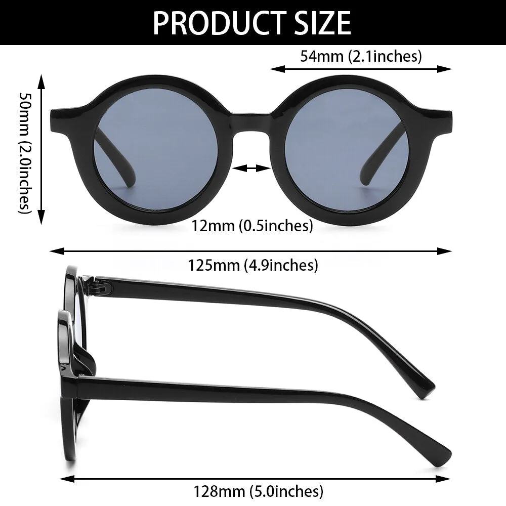 Retro Round Frame Kids Sunglasses UV 400 Protection Eyewear for Children Sun Glasses Girls Boys Outdoor Beach Protection