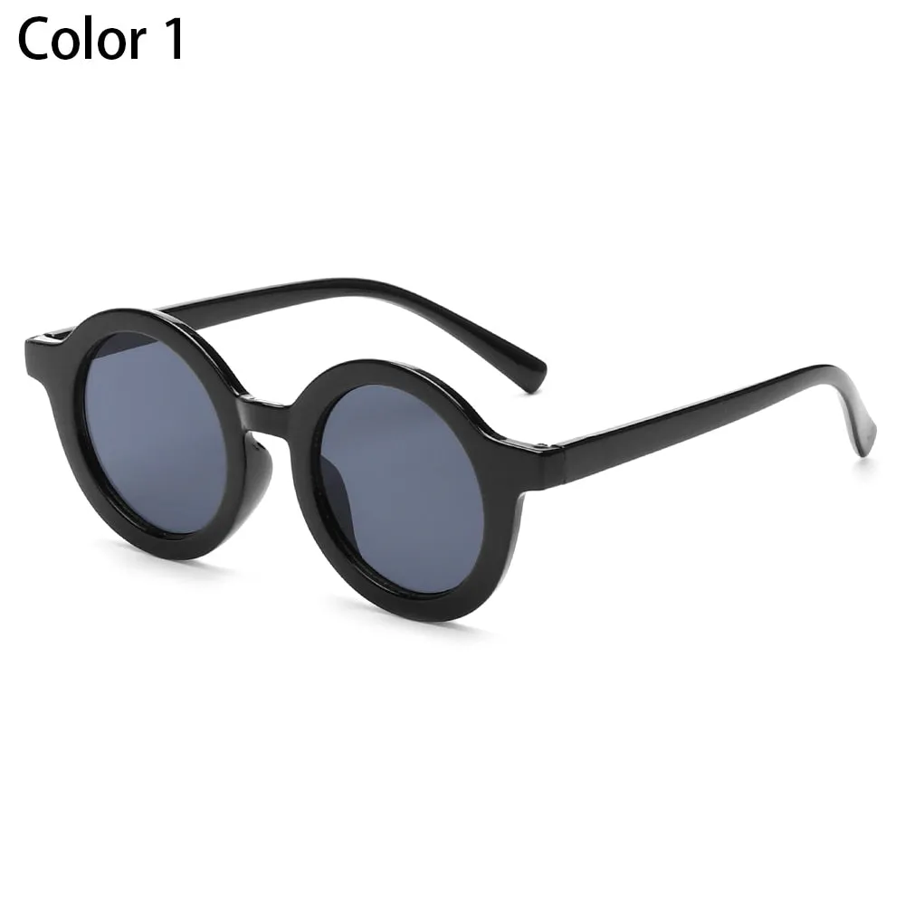 Retro Round Frame Kids Sunglasses UV 400 Protection Eyewear for Children Sun Glasses Girls Boys Outdoor Beach Protection