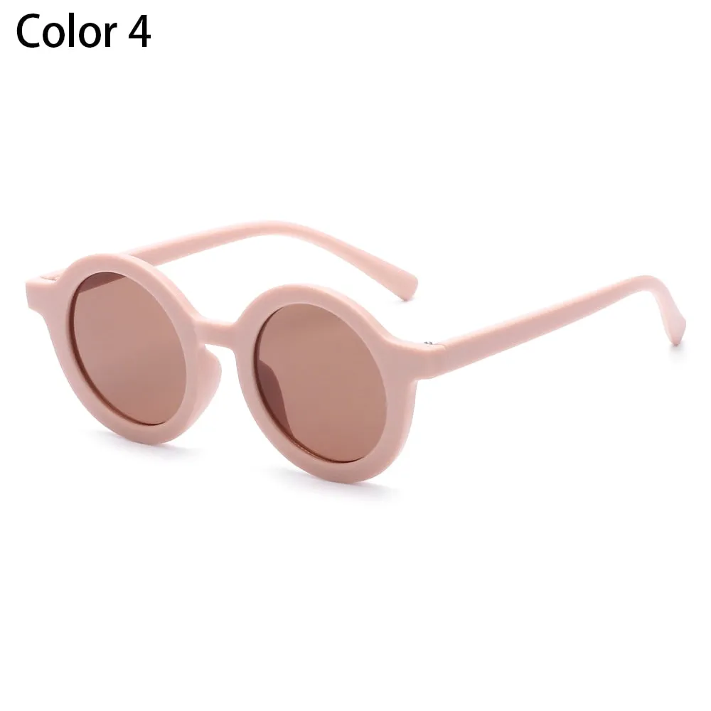 Retro Round Frame Kids Sunglasses UV 400 Protection Eyewear for Children Sun Glasses Girls Boys Outdoor Beach Protection