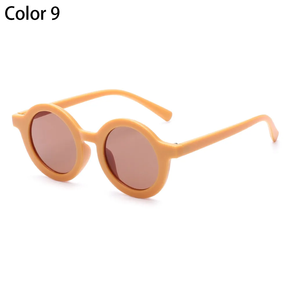 Retro Round Frame Kids Sunglasses UV 400 Protection Eyewear for Children Sun Glasses Girls Boys Outdoor Beach Protection