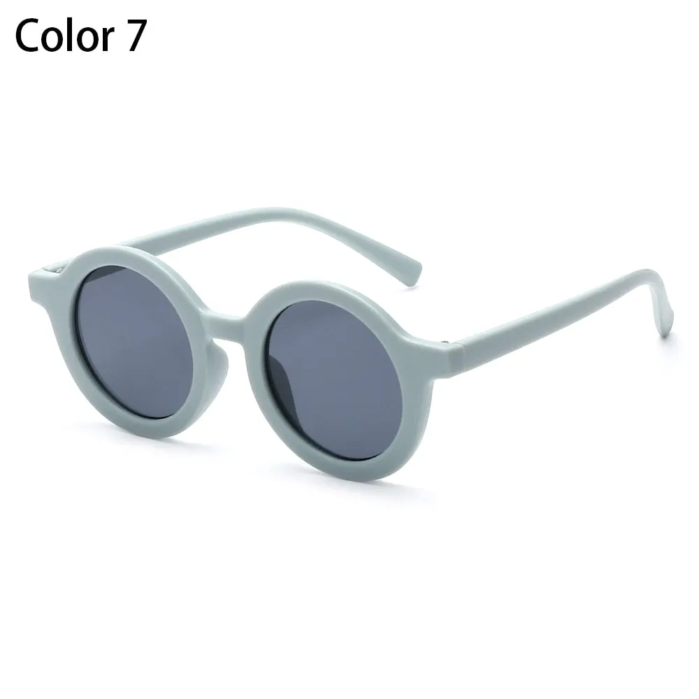 Retro Round Frame Kids Sunglasses UV 400 Protection Eyewear for Children Sun Glasses Girls Boys Outdoor Beach Protection