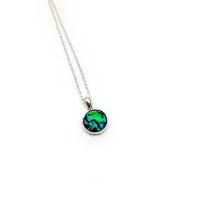 Ripple Green Glass Neckace