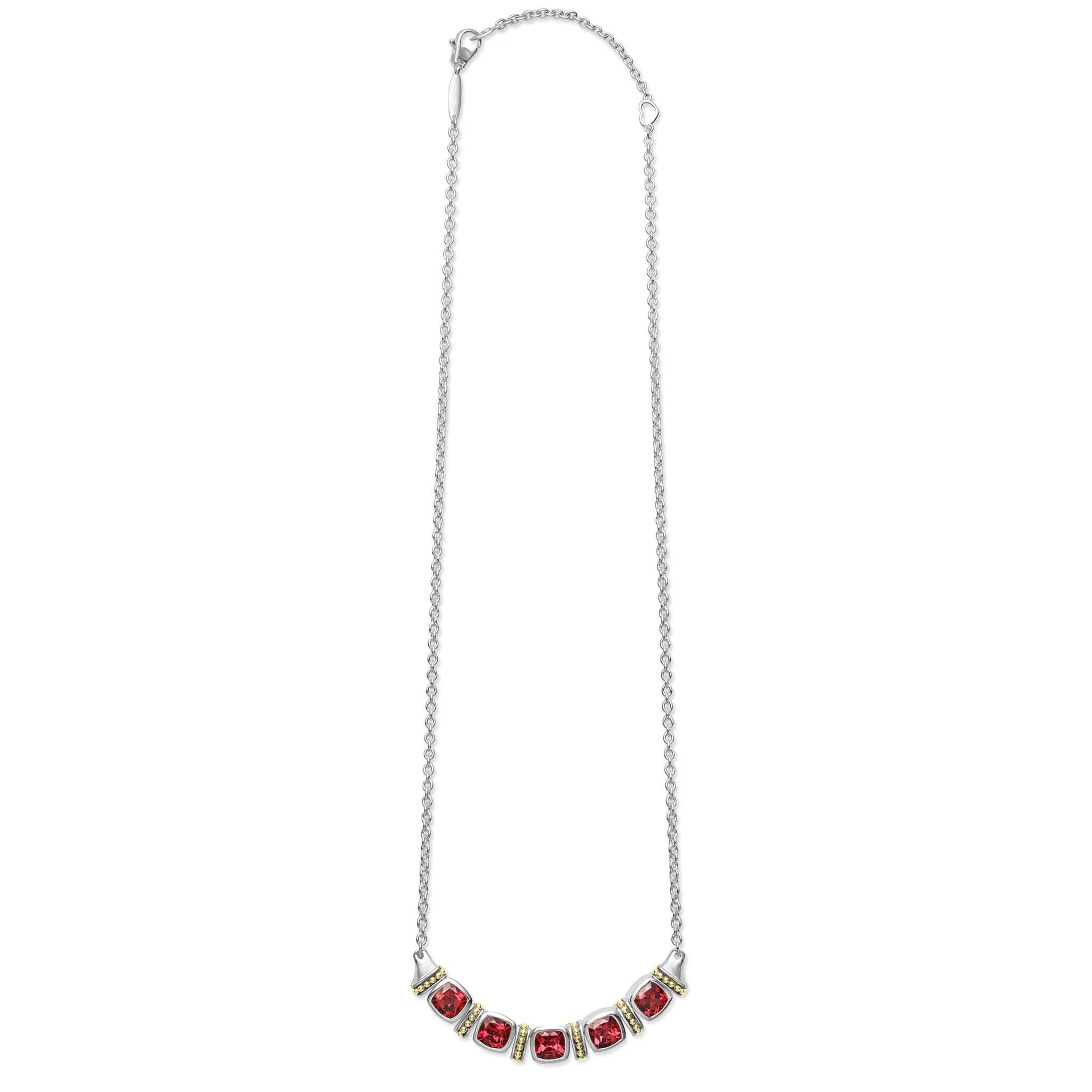 Rittenhouse Rhodolite Garnet Five Station Necklace