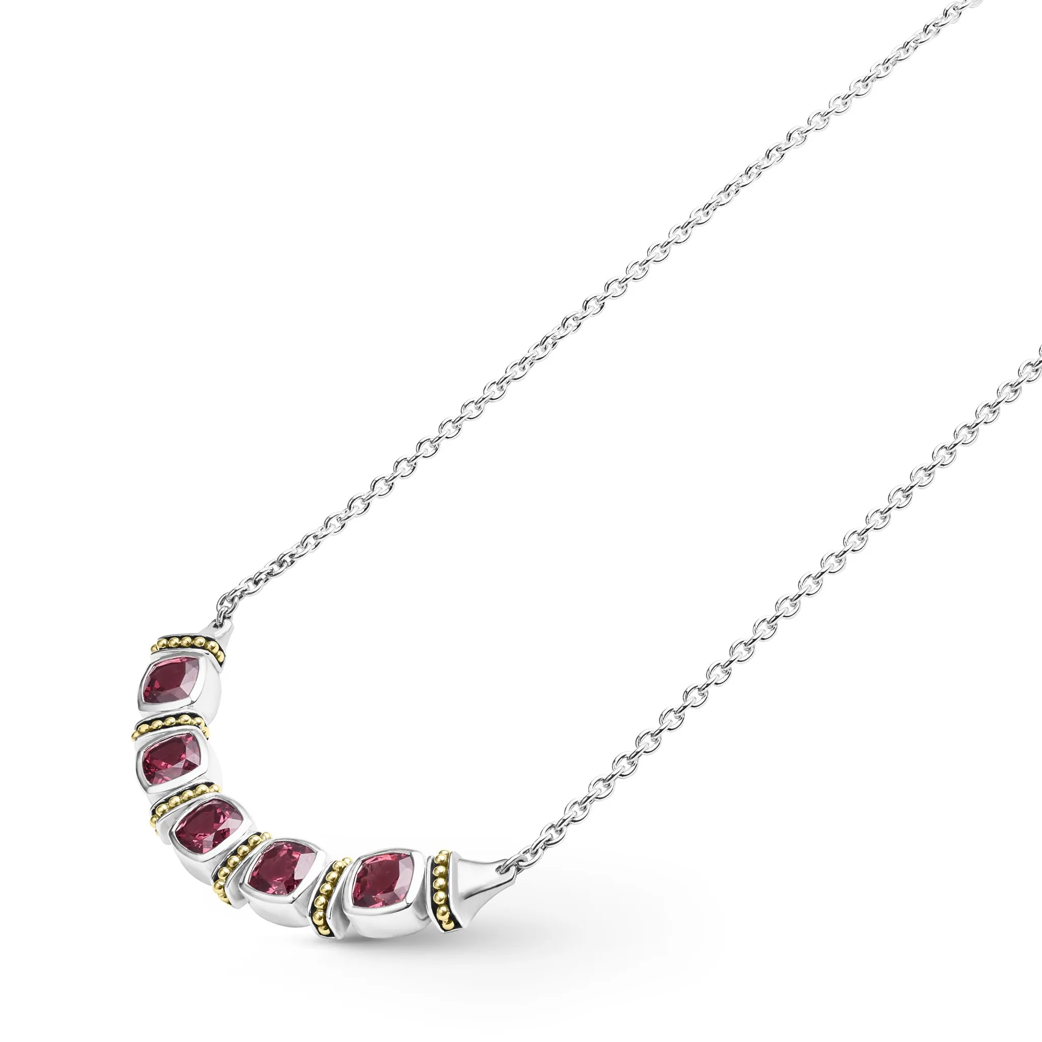 Rittenhouse Rhodolite Garnet Five Station Necklace