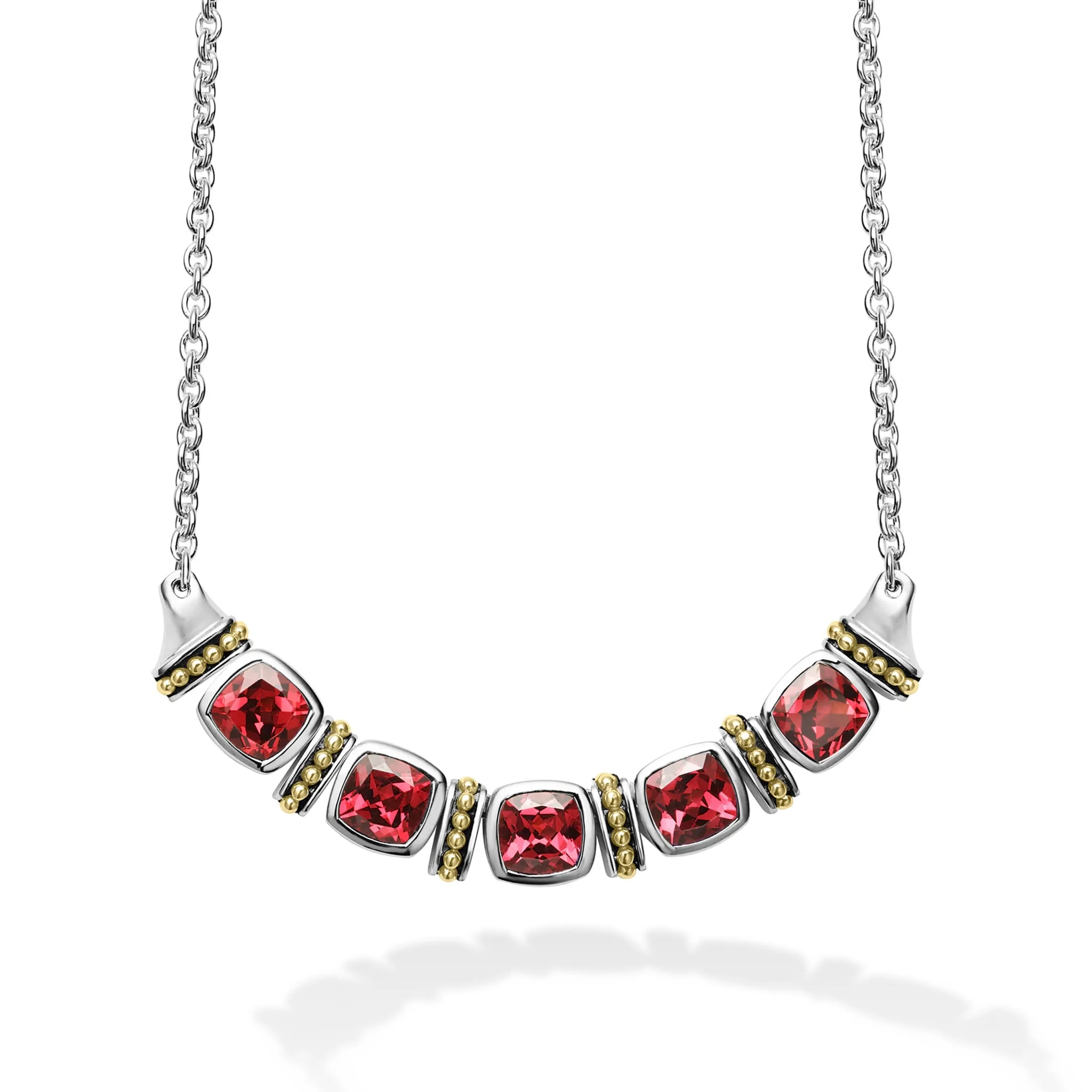 Rittenhouse Rhodolite Garnet Five Station Necklace