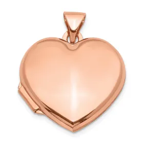 Rose Gold Domed Heart Locket