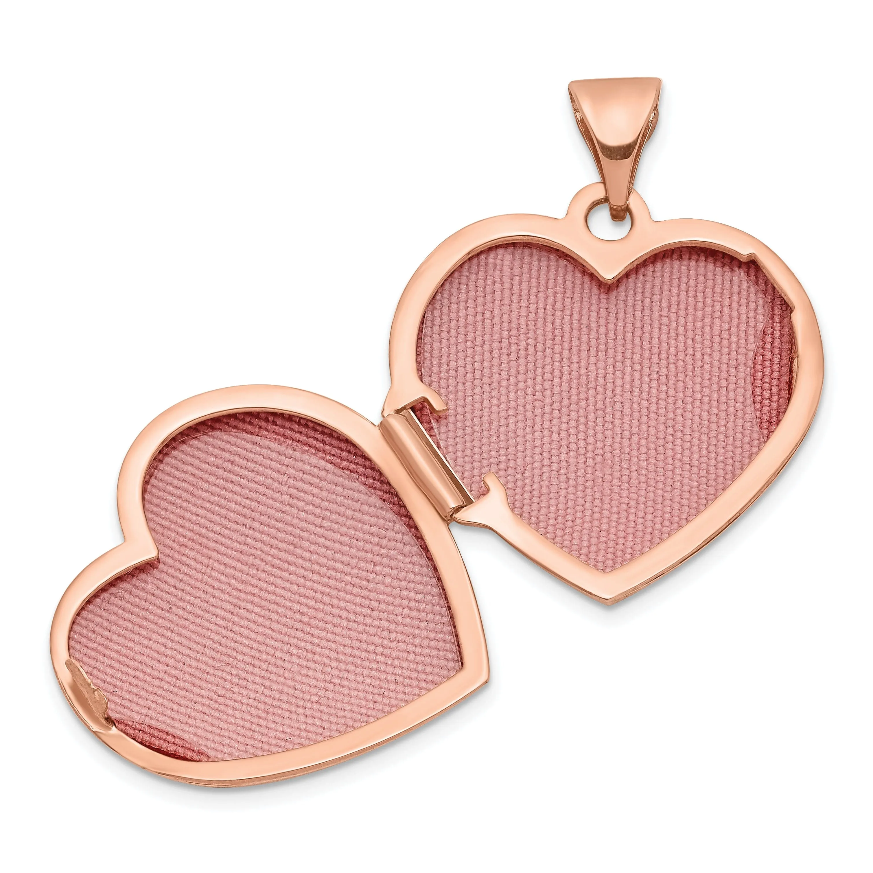 Rose Gold Domed Heart Locket