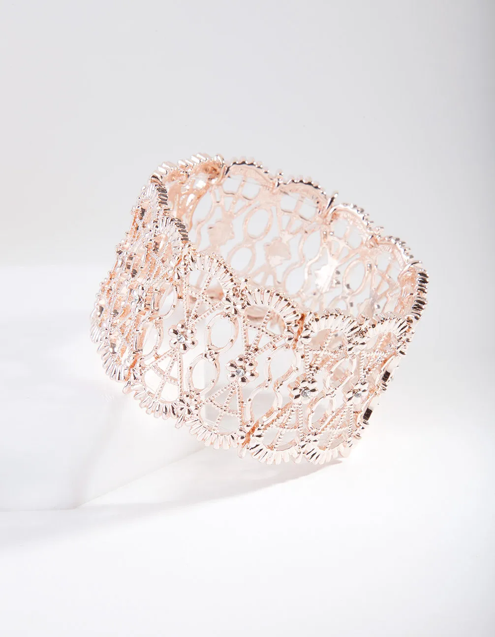 Rose Gold Lace Filigree Bracelet