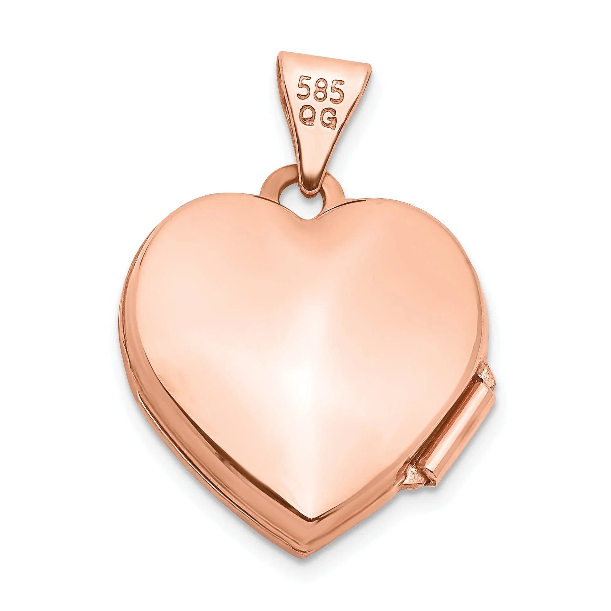 Rose Gold Scroll Heart Locket