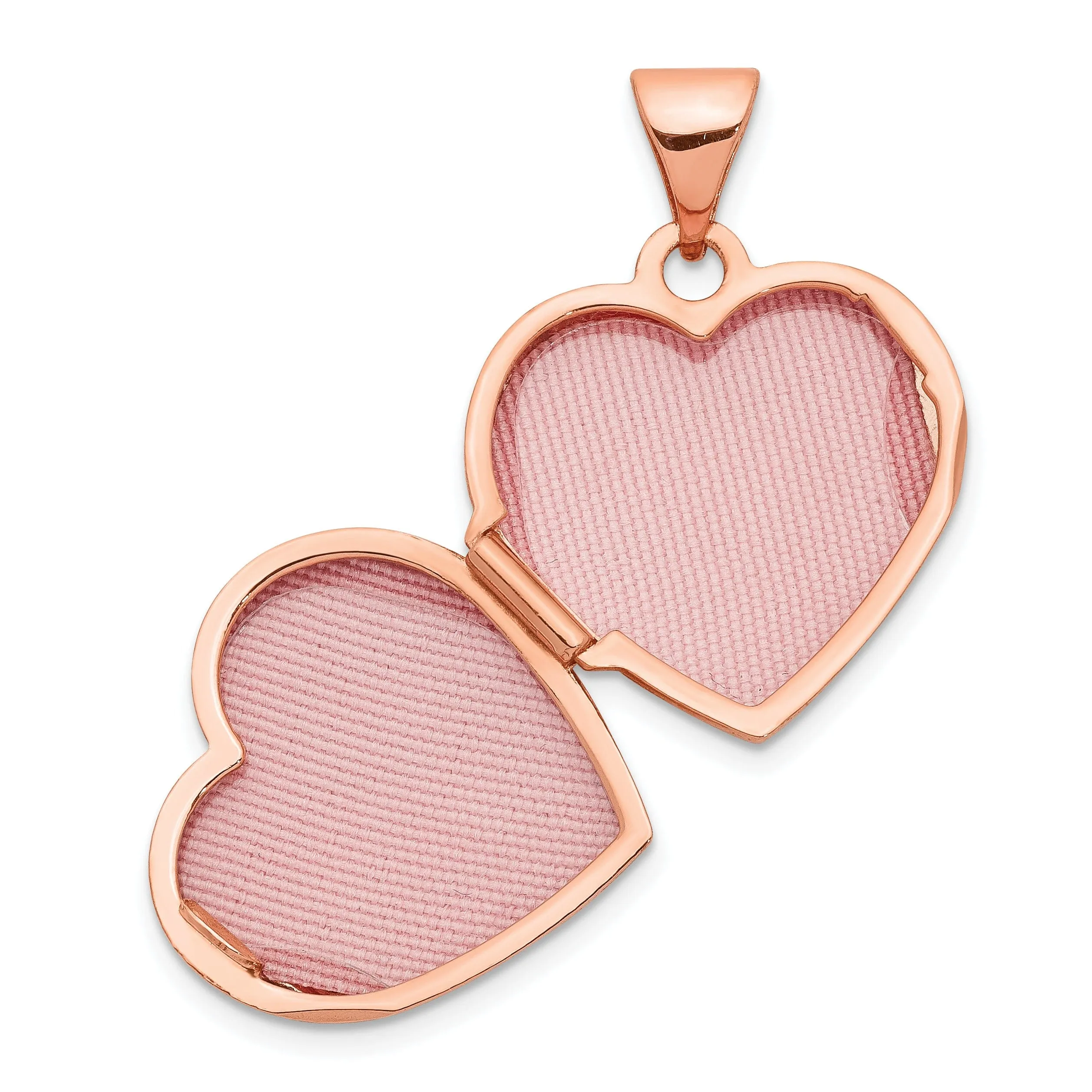 Rose Gold Scroll Heart Locket