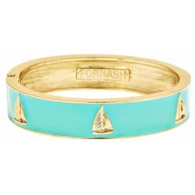 Sailboat Bangle Bracelet - Aqua