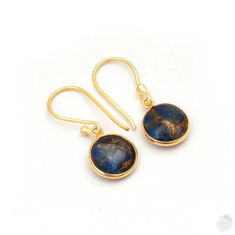 Sapphire Jade Mohave Copper Turquoise Earring