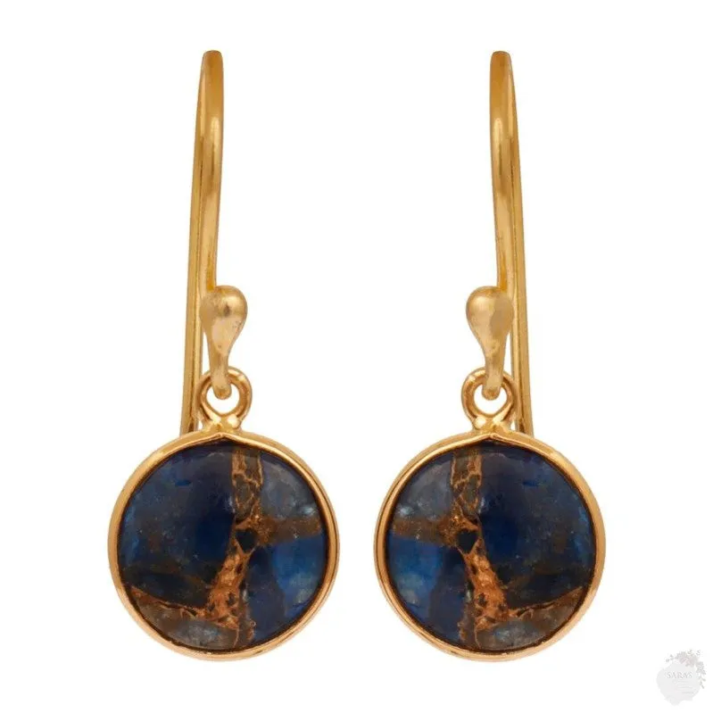 Sapphire Jade Mohave Copper Turquoise Earring