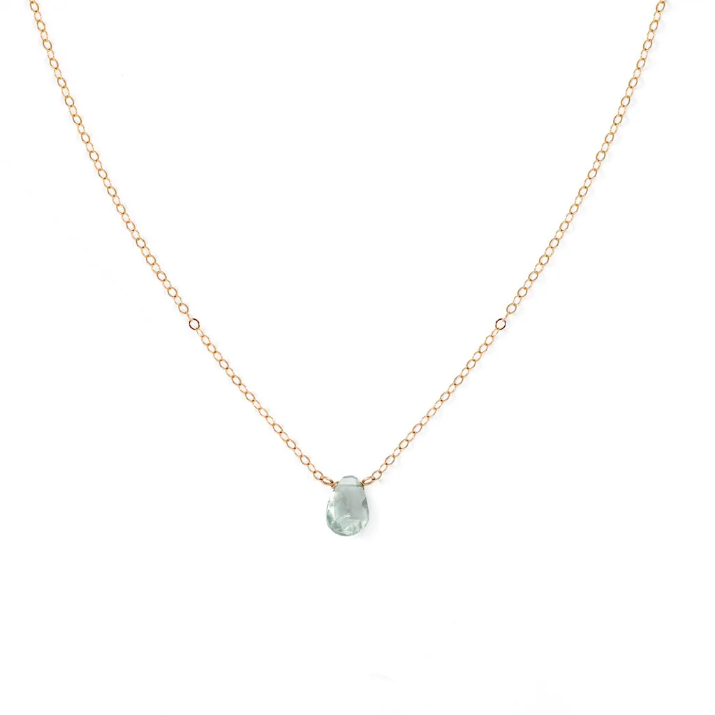 Short Gemstone Necklace - Green Amethyst