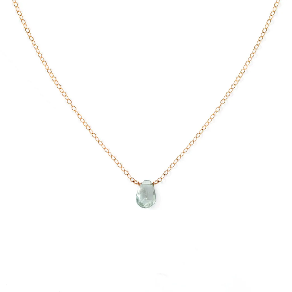 Short Gemstone Necklace - Green Amethyst