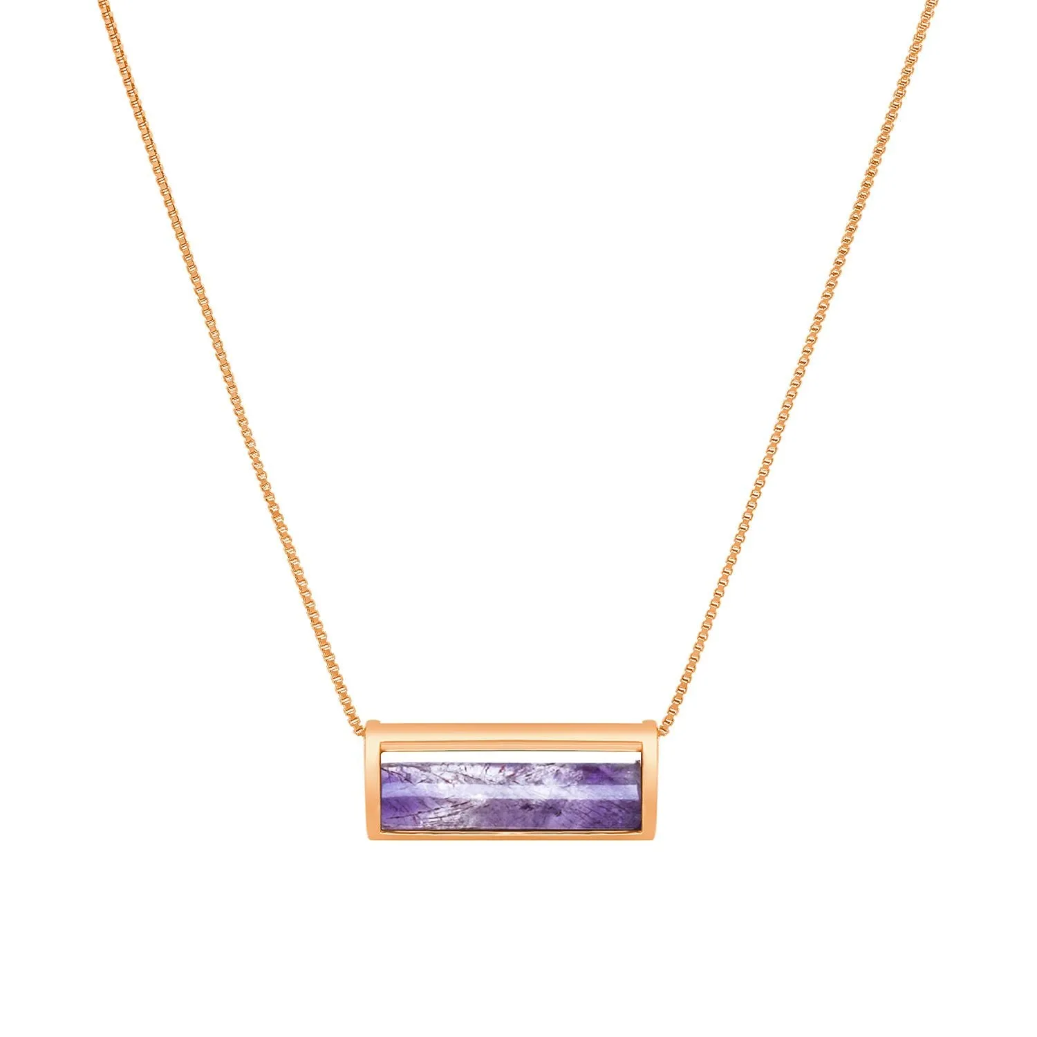 Signature Barrel Necklace   Amethyst