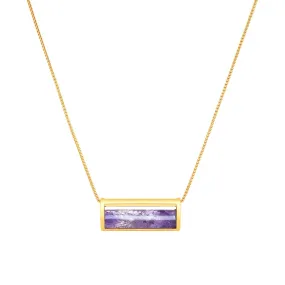 Signature Barrel Necklace   Amethyst