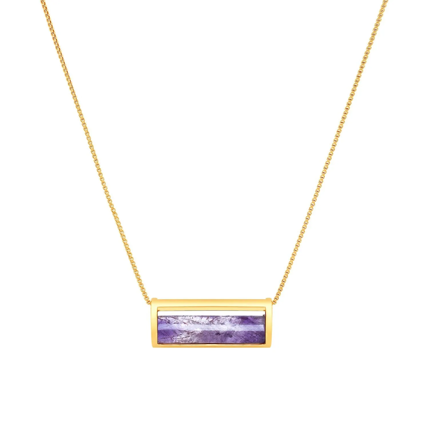 Signature Barrel Necklace   Amethyst