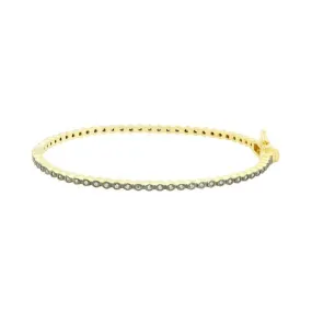 Signature Bezel Pavé Hinge Bangle - YRZB080144B-H