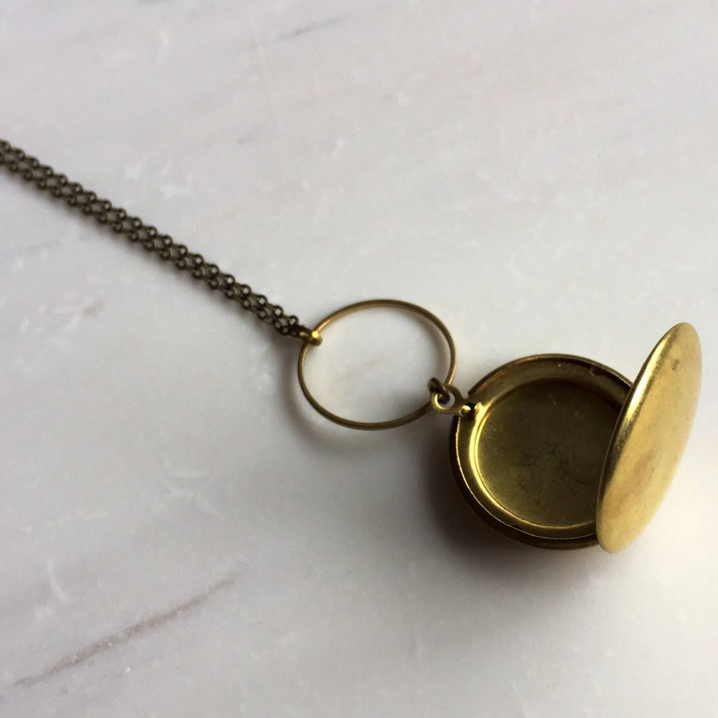 Simple Gold Circle Locket