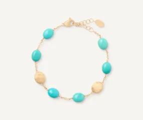 Siviglia Turquoise Stone Bracelet in 18K Yellow Gold