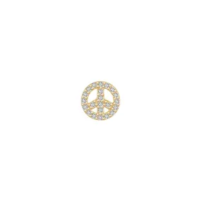 SKINNY SILVER PEACE CHARM (YELLOW)