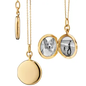 Slim Quinn Gold Locket Necklace