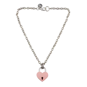 Soft Focus Pink Heart Locket Necklace