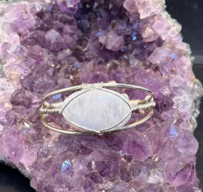 Spectrolite aka Rainbow Moonstone Sterling Silver Wirewrapped Bracelet