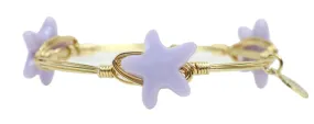 Starfish Bangle Bracelet - Lavender