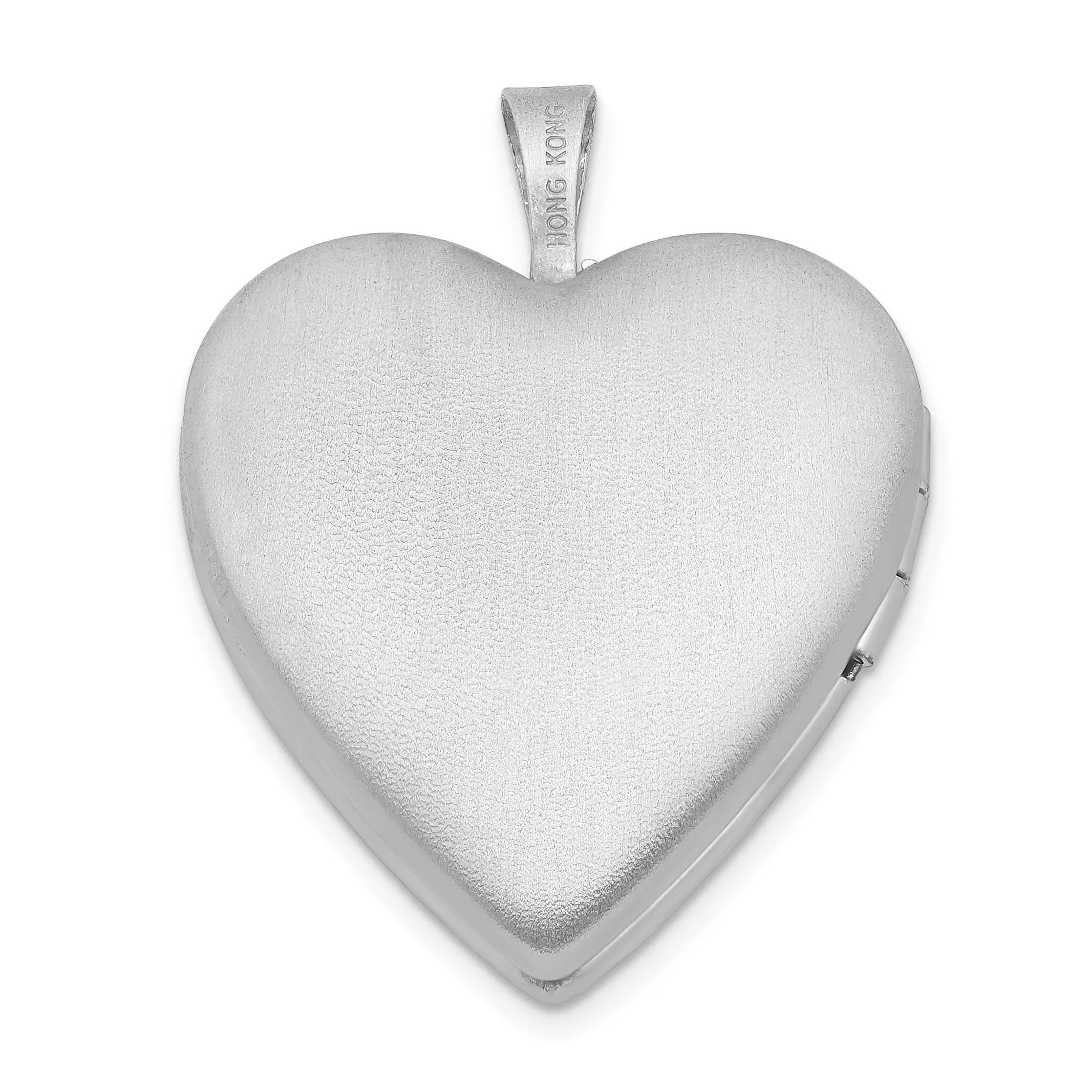 Sterling Silver 20mm Gold-Tone Brushed and Polished diamond cut Claddagh Heart Locket