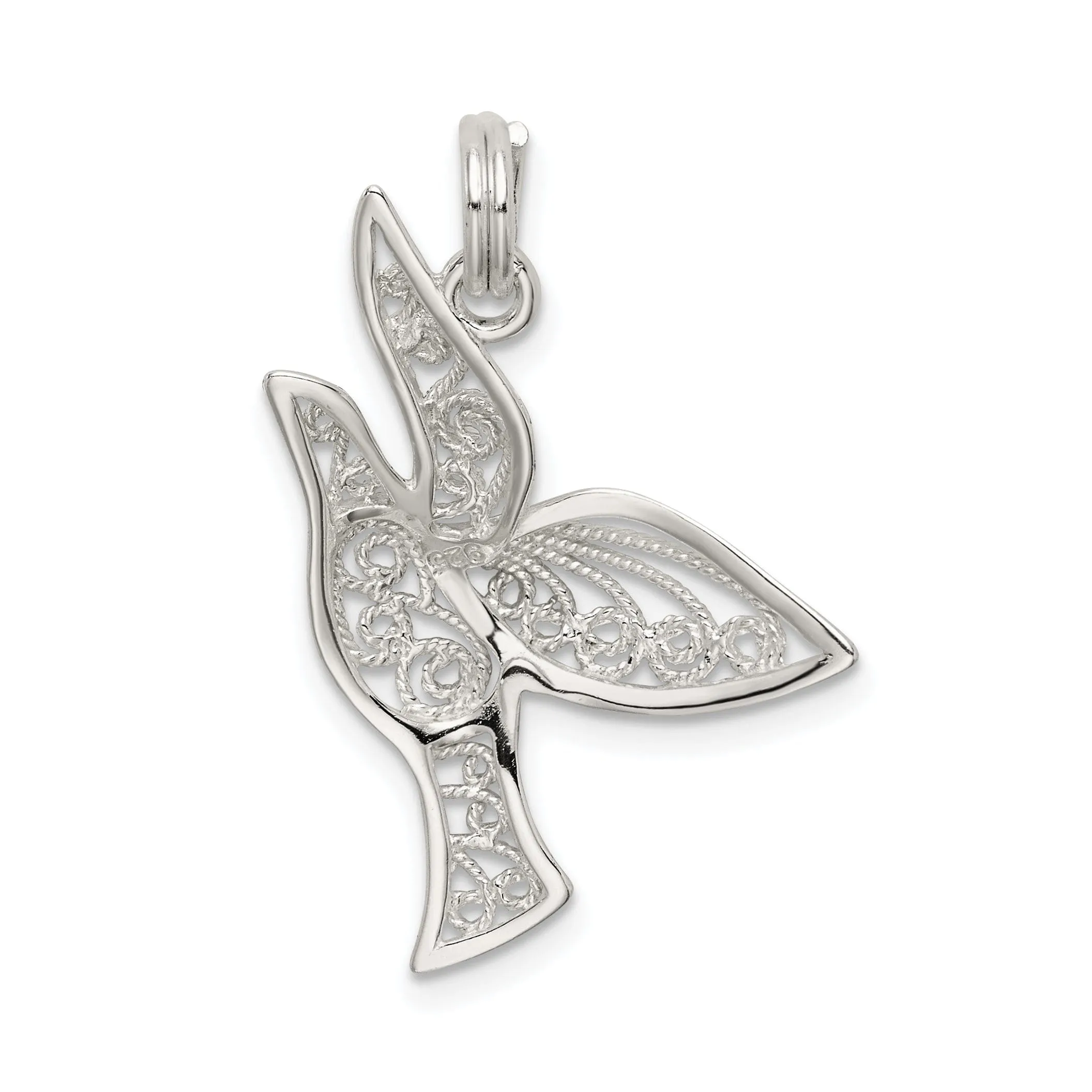 Sterling Silver Filigree Holy Spirit Charm