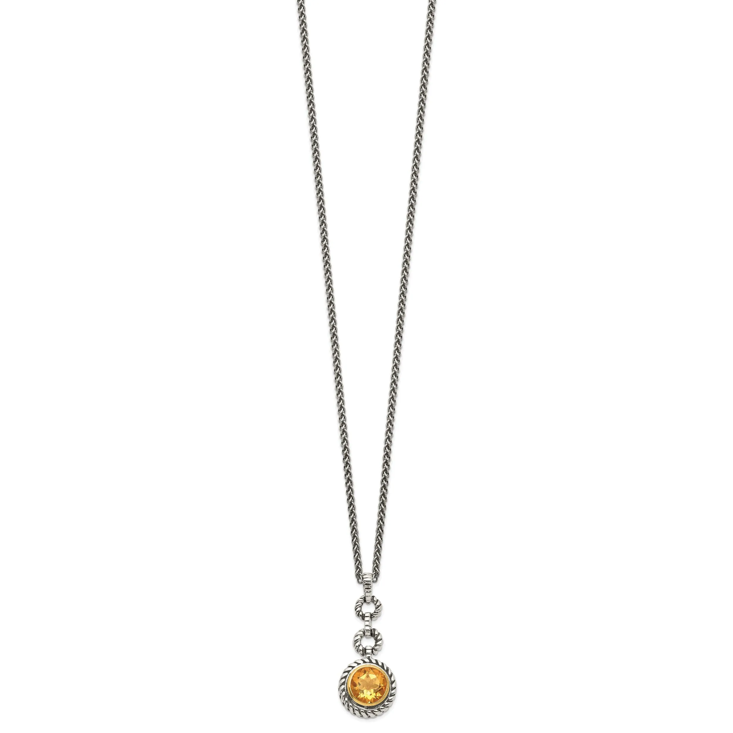 Sterling Silver Gold-plated Citre Necklace