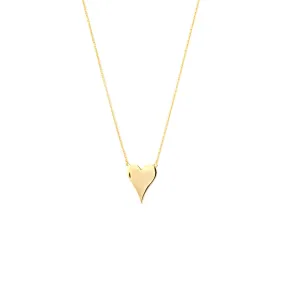 sterling/gold plated heart of gold necklace