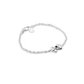 Stolen Girlfriends Club x Walker & Hall Gothic Bow Bracelet - Sterling Silver & Onyx