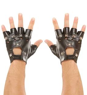 Studded Fingerless Punk Rock Gloves