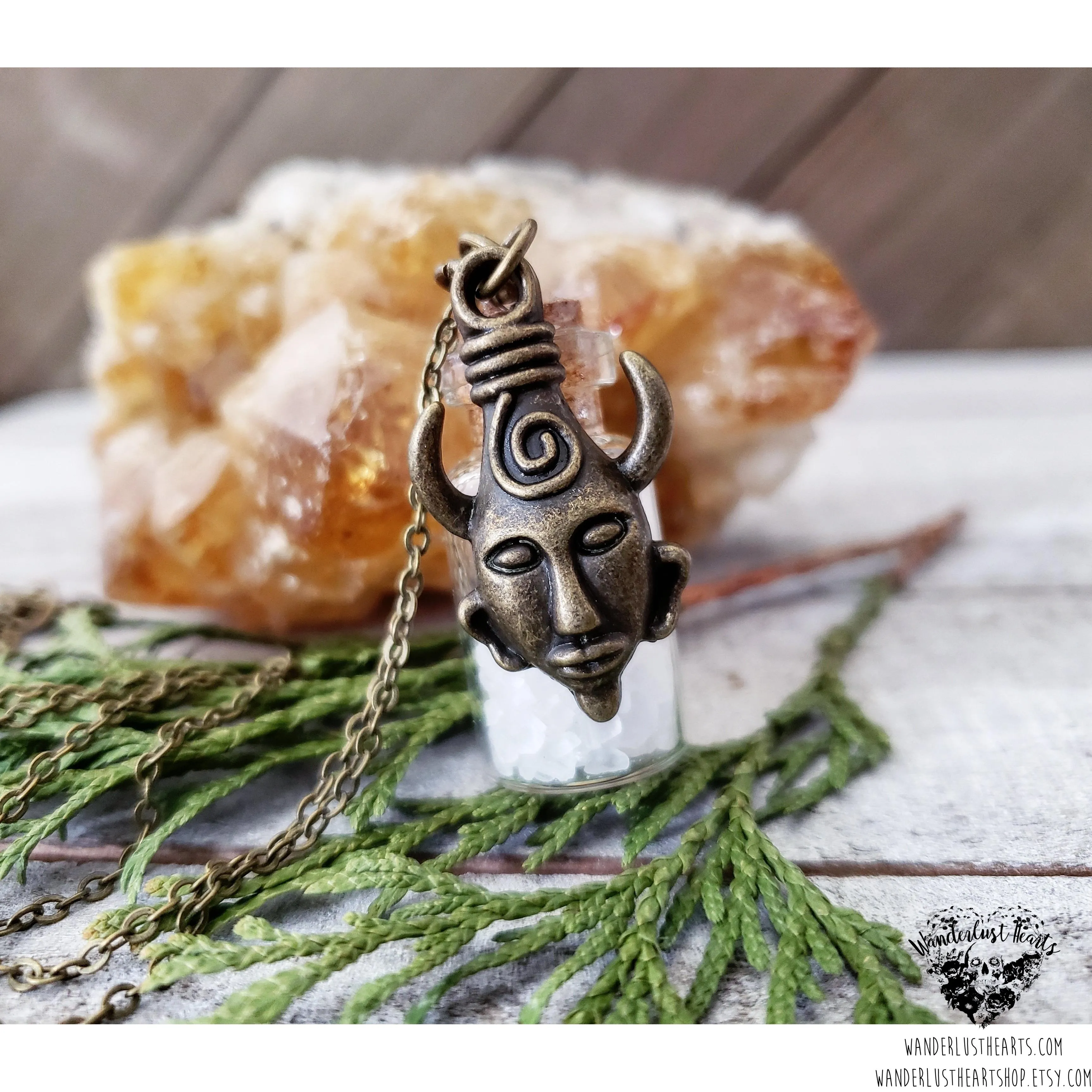 Supernatural salt vial amulet necklace