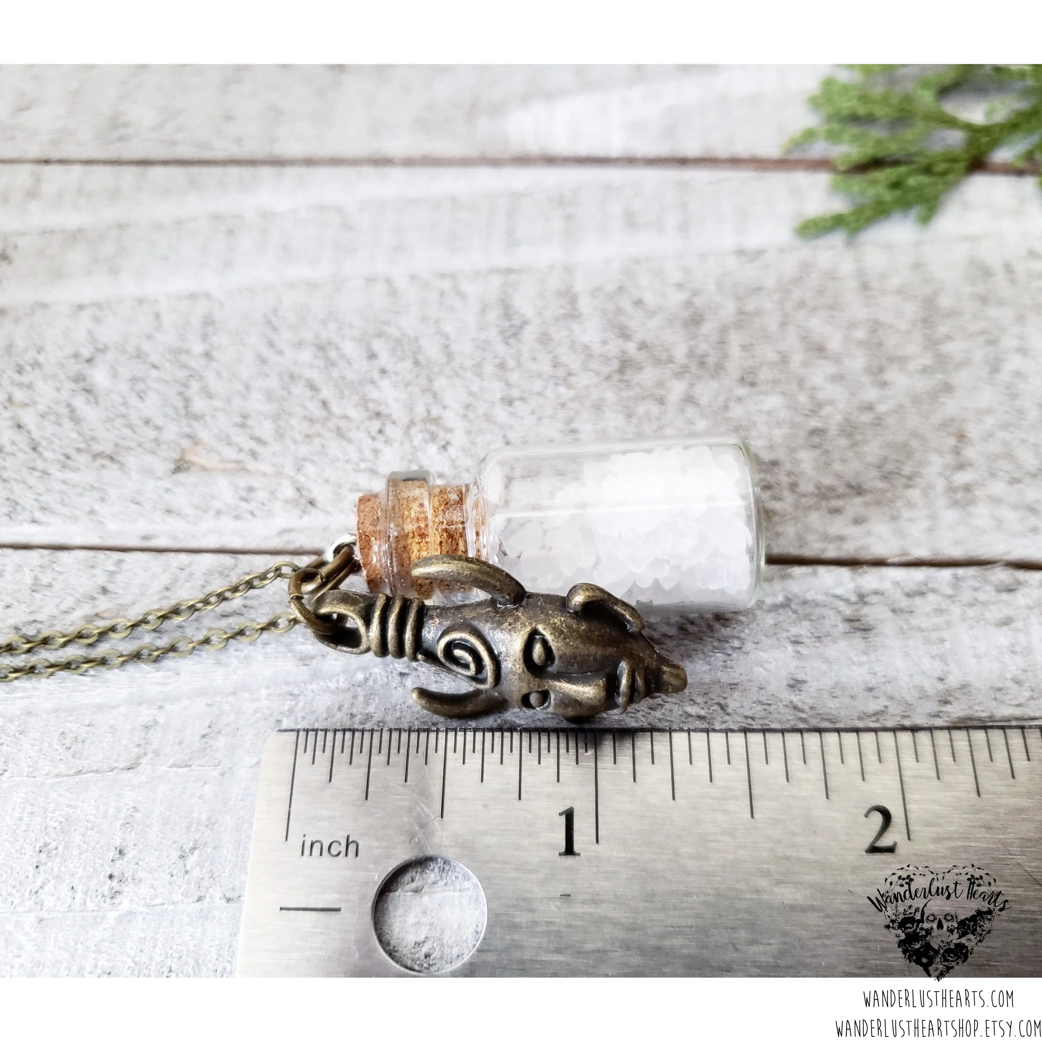 Supernatural salt vial amulet necklace