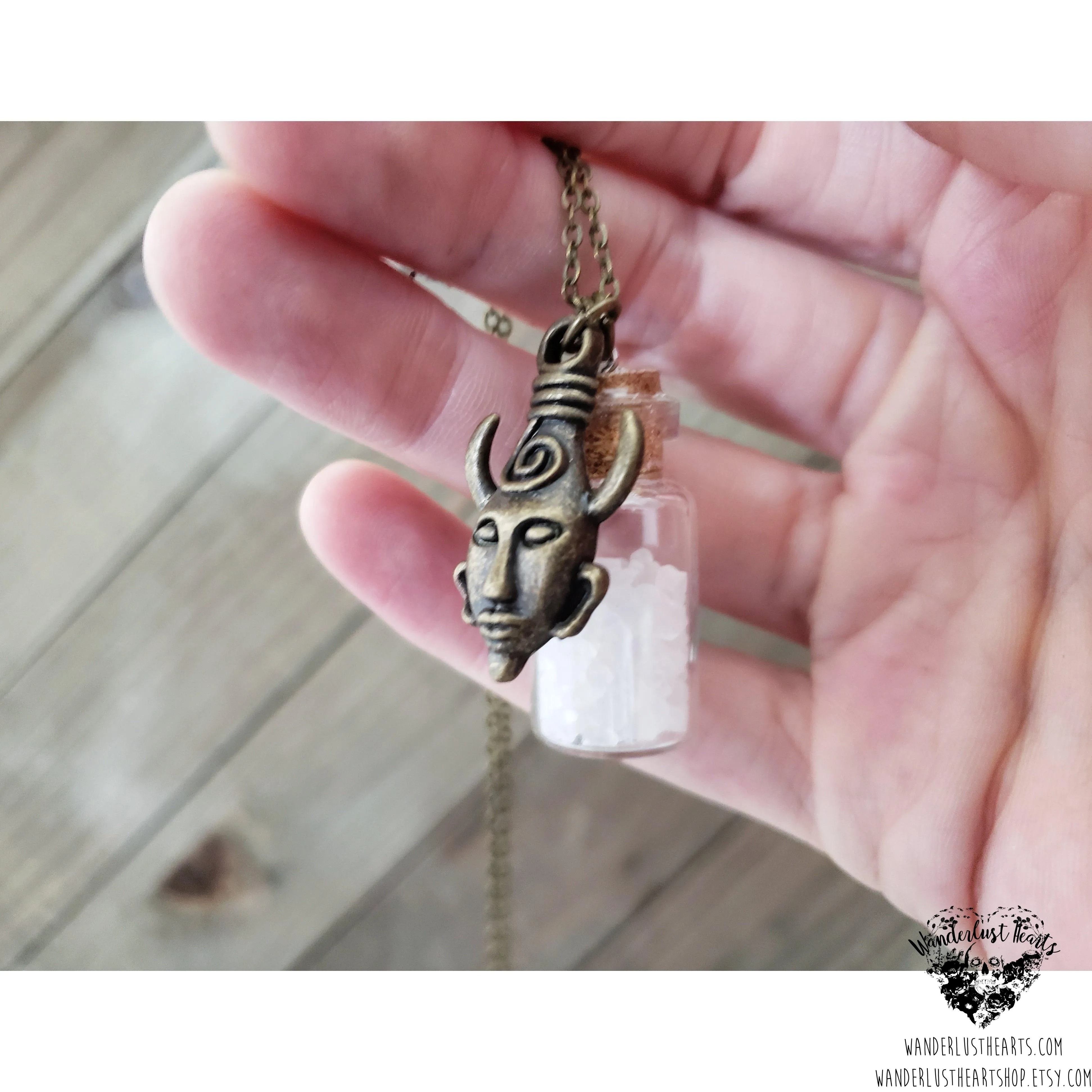 Supernatural salt vial amulet necklace