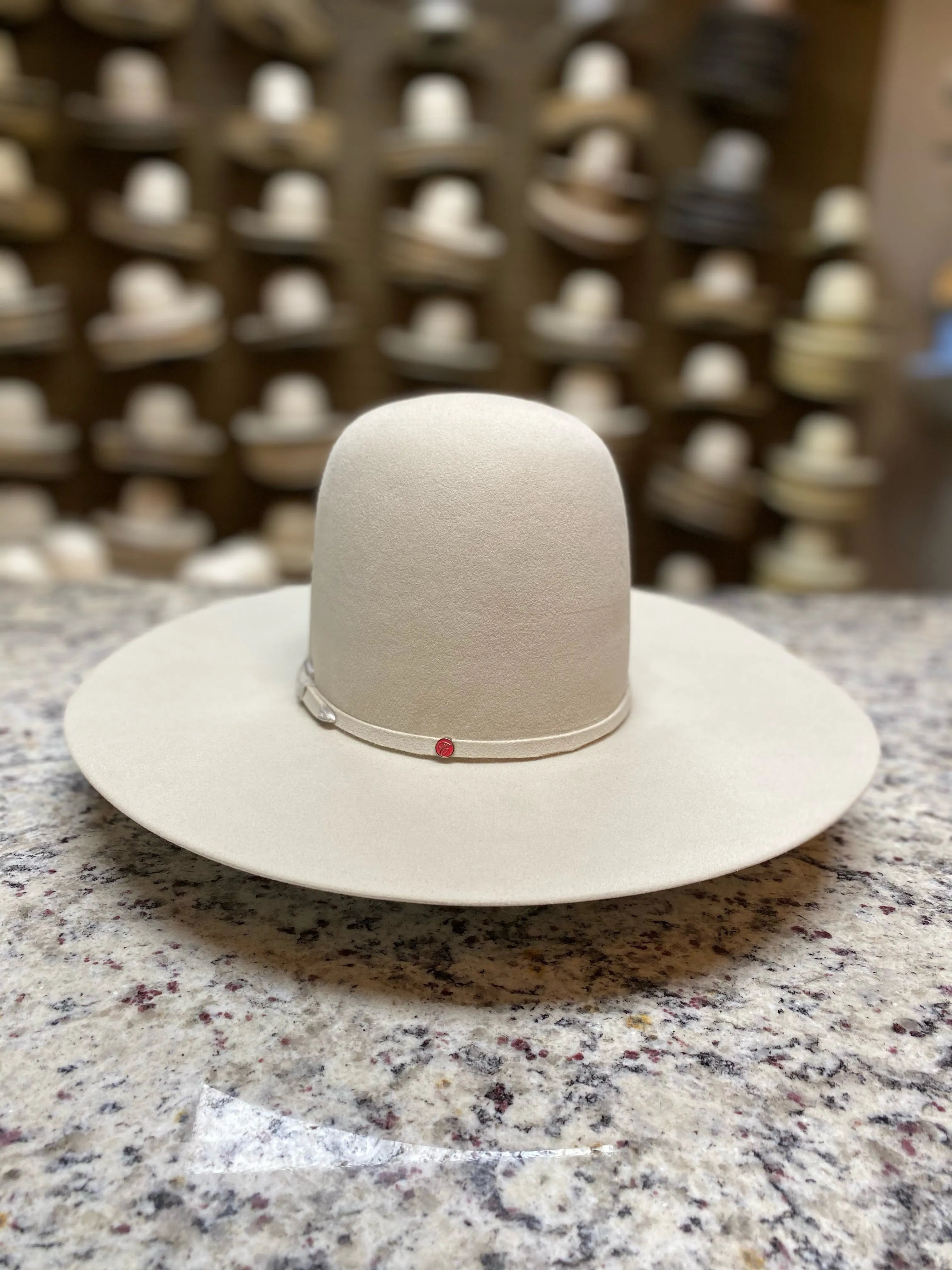 Tacchino - Open Crown Felt Hat - Cream