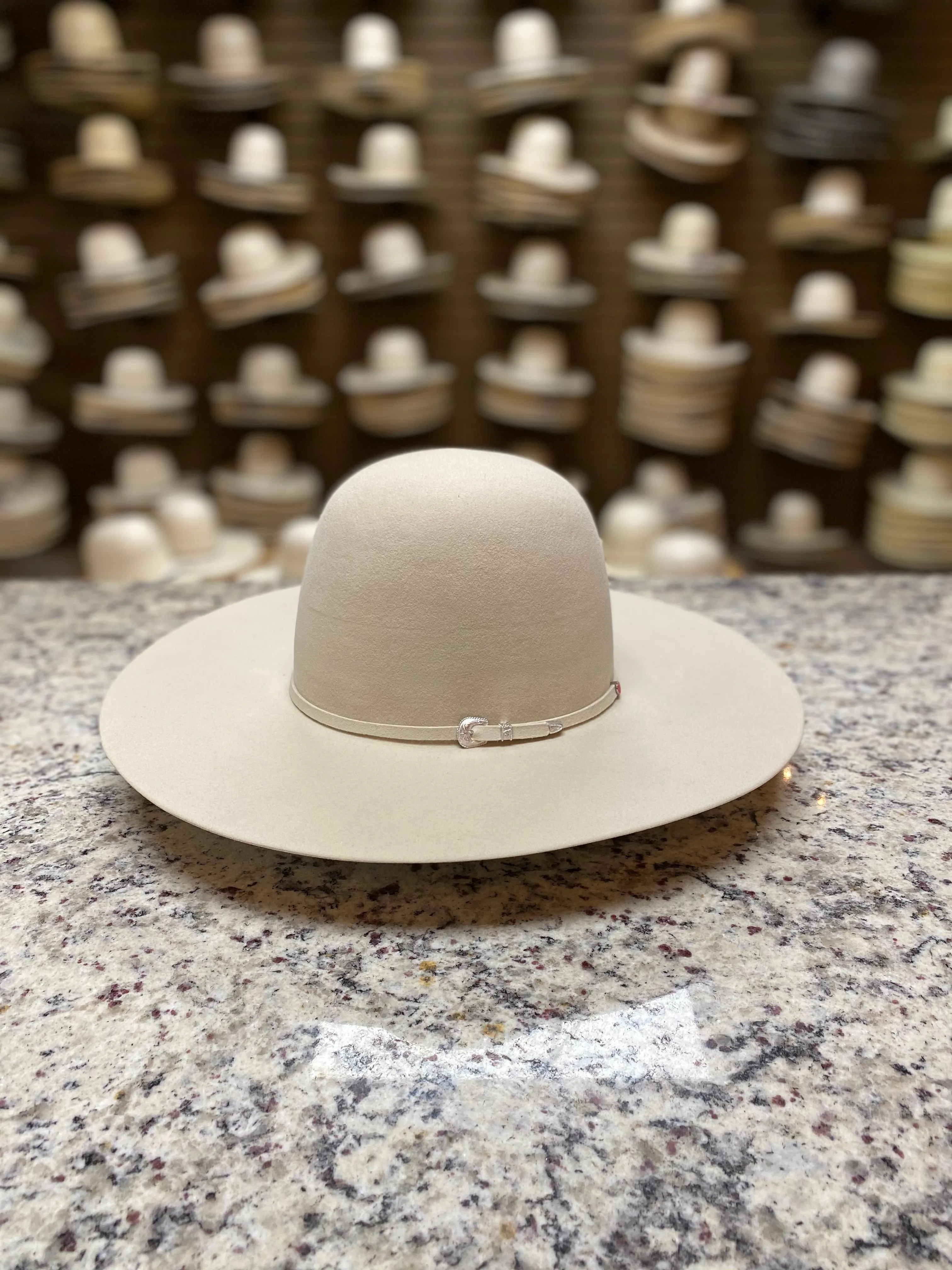 Tacchino - Open Crown Felt Hat - Cream